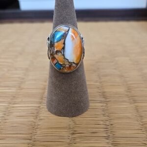 Sterling Silver Multicolor Turquoise  Ring